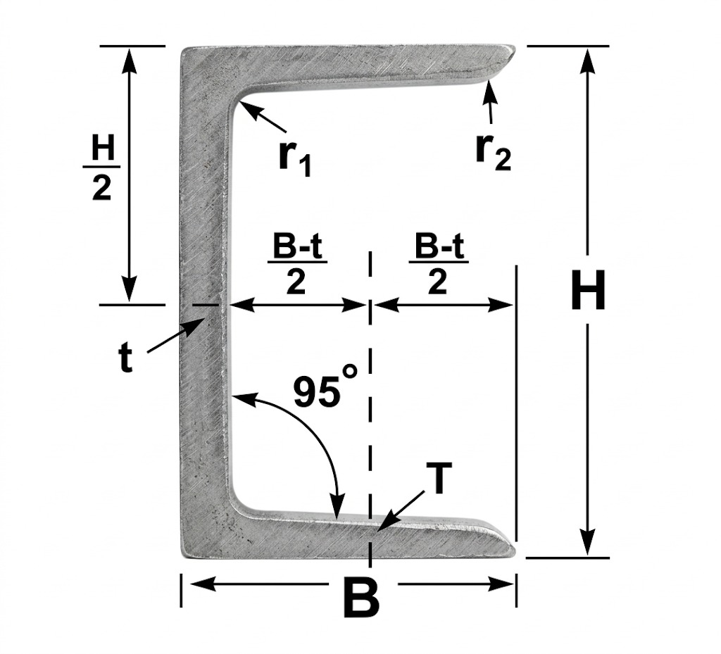 Besi-U-channel-tahan-karat