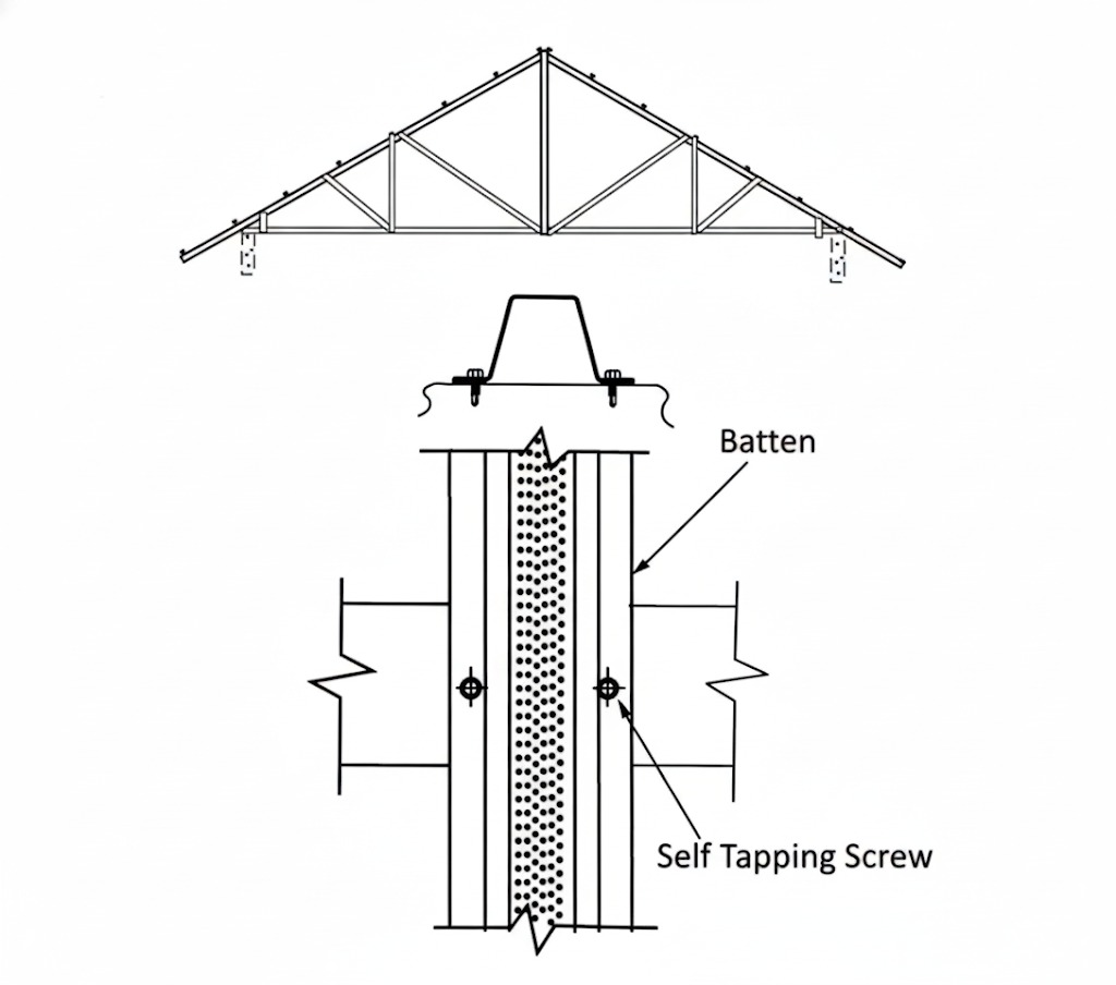 Pemasangan-kekuda-besi-bumbung-1