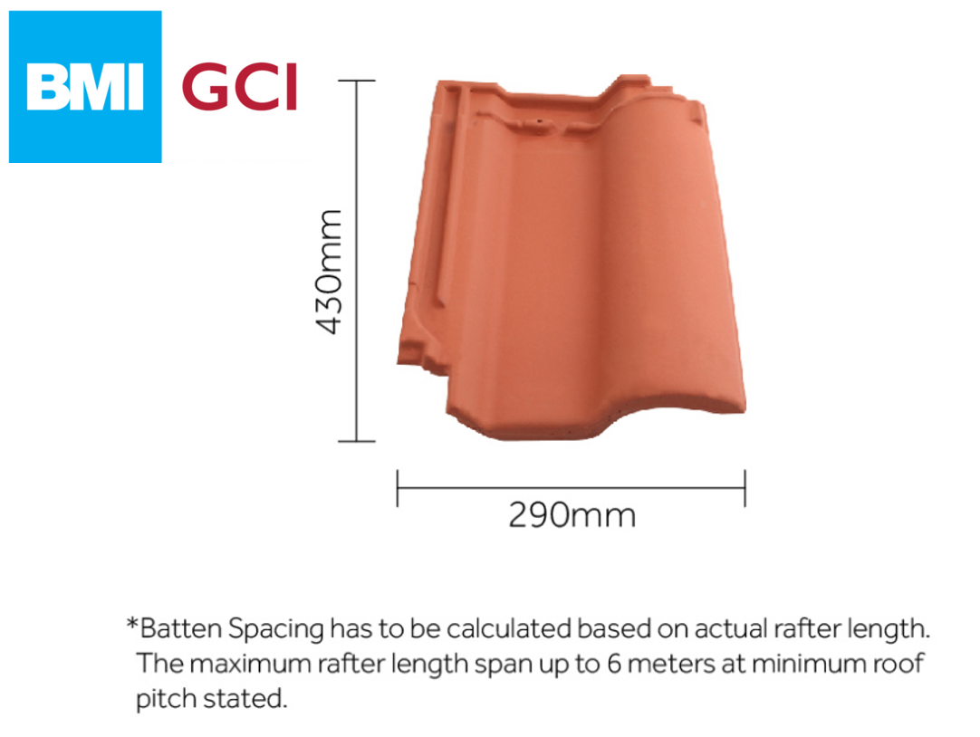 BMI GCI Toscana Warisan Standard ClayTile/Atap Tanah liat - Image 2